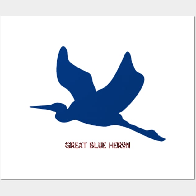 Great Blue Heron Wall Art by Magic Acorn Records